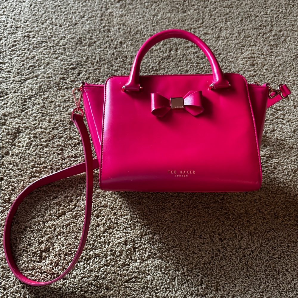 Ted Baker Fuchsia Bow Accent Satchel